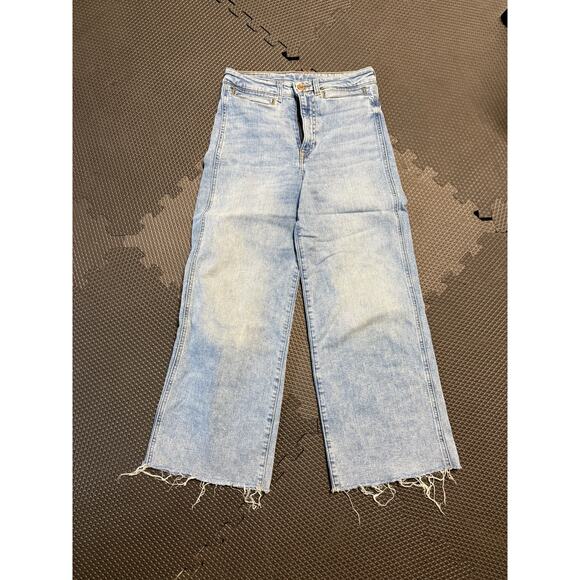 h&m jupe high waist culotte denim jeans womens size 4 - Picture 9 of 9